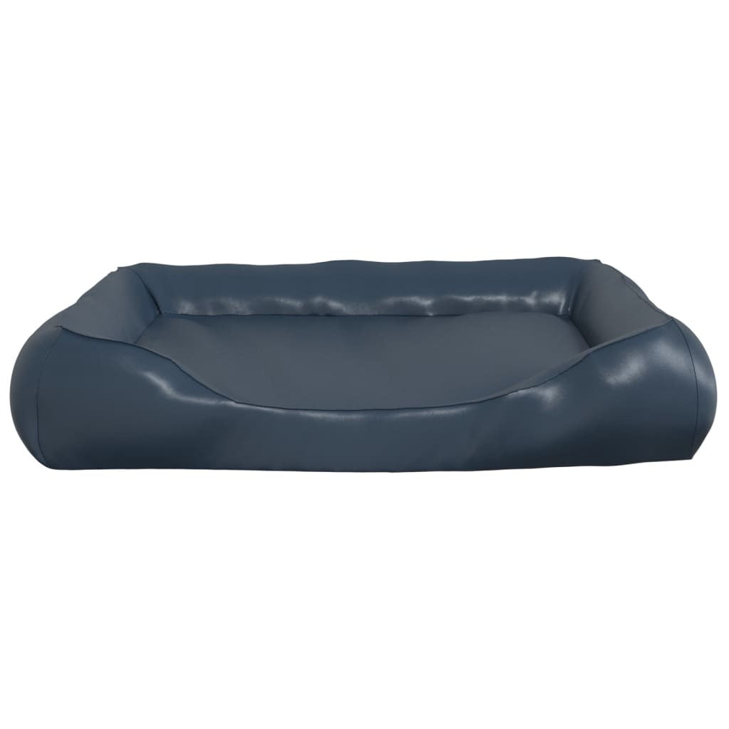 Vidaxl Cama Para Perros De Cuero Sintético Azul Oscuro 80x68x23 Cm_3