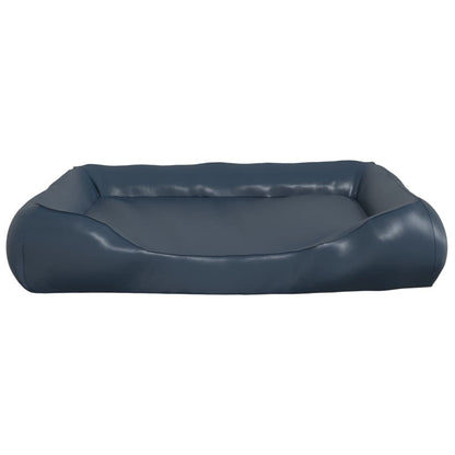 Vidaxl Cama Para Perros De Cuero Sintético Azul Oscuro 80x68x23 Cm_3