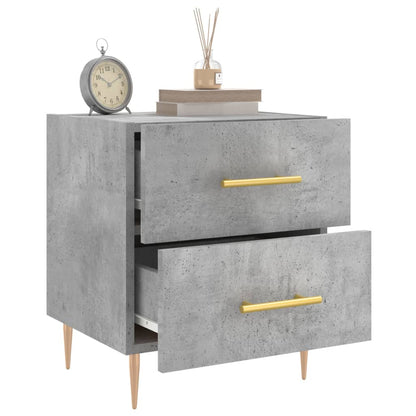 Mesita Noche 2 Uds Madera Ingeniería Gris Hormigón 40x35x47,5cm_2