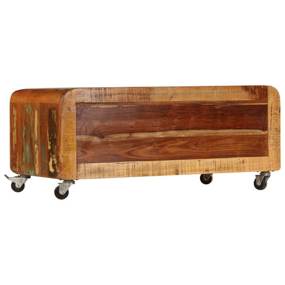 Mesa De Centro Madera Maciza Reciclada 85x55x40 Cm_1