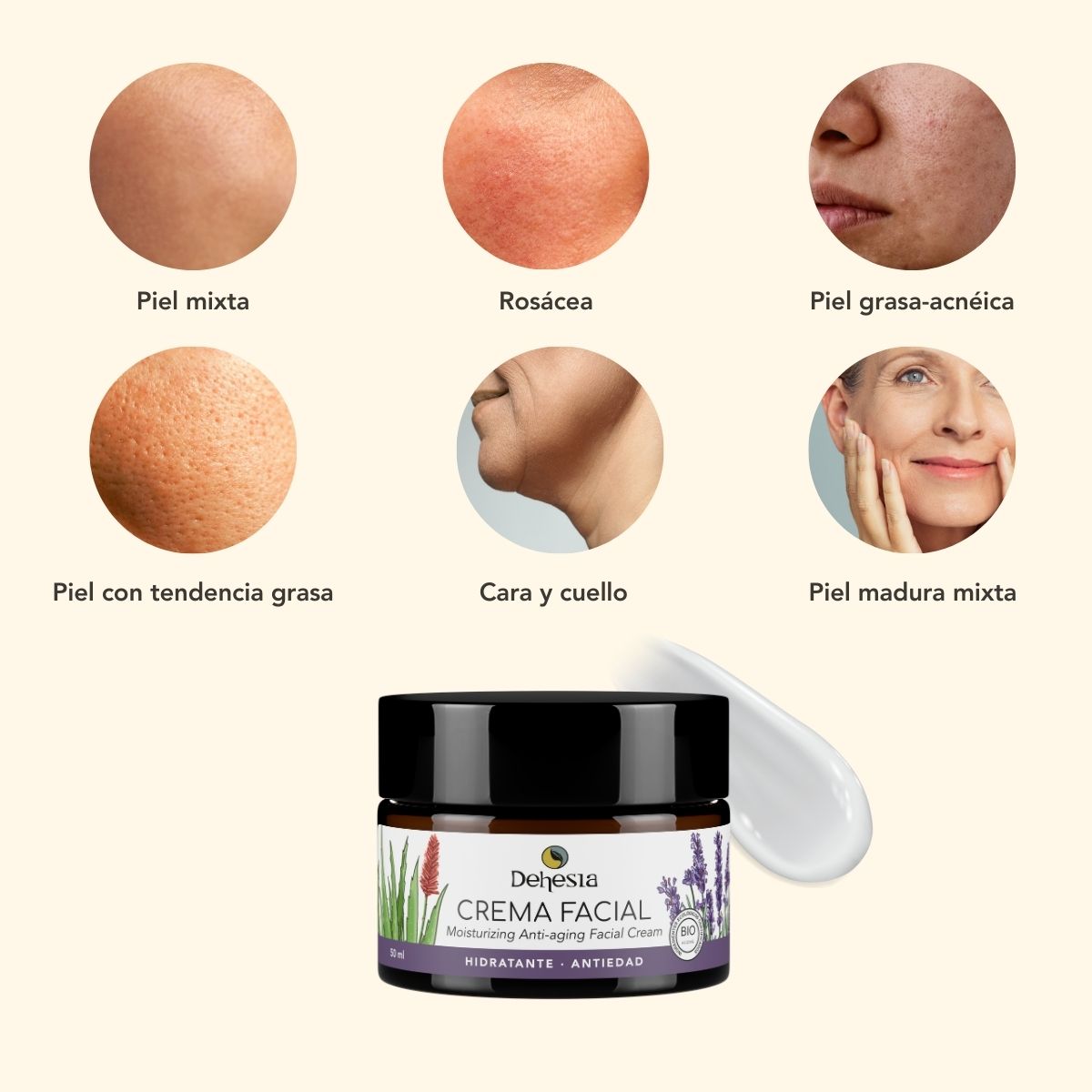 Crema Facial Hidratante Antiedad Bio | Piel Normal-mixta 50ml_2
