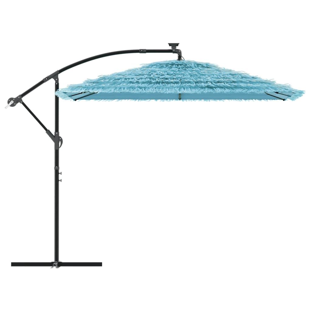 Vidaxl Sombrilla De Jardín Con Poste De Acero Azul 269x269x235 Cm_3