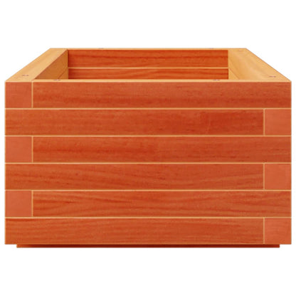 Jardinera De Madera Maciza De Pino Marrón Cera 110x40x26,5 Cm_5