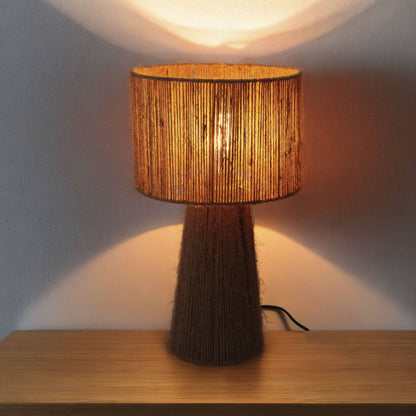 Well Home Lámpara De Mesa En Yute Natural Ø27x45cm