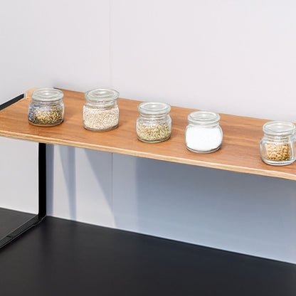 Well Home - Estante Flotante De Madera En Color Negro 50,5x18x15cm