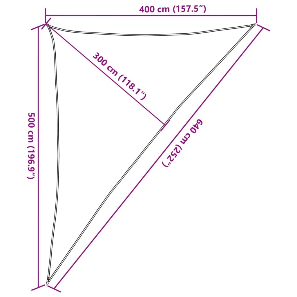 Vidaxl Toldo De Vela Poliéster Oxford 100% Arena 4x5x6,4 M_2
