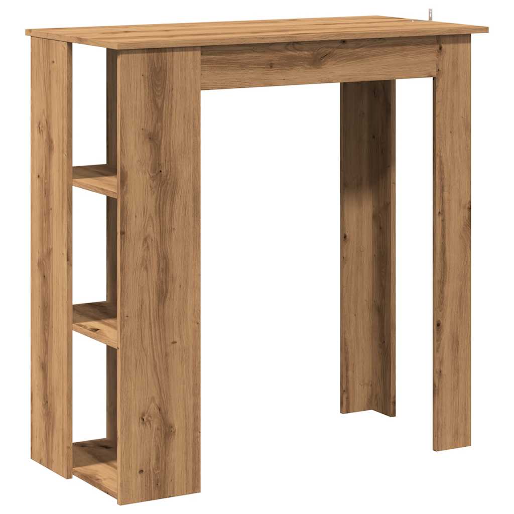 Mesa Alta Con Estante Madera Roble Artisan 102x50x103,5 Cm_0