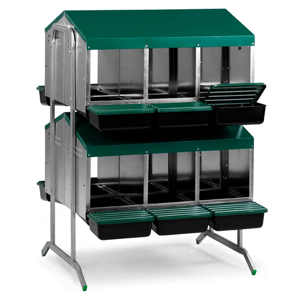 Ponedero Para Gallinas Con Cajón Escamoteador - 12 Huecos_0