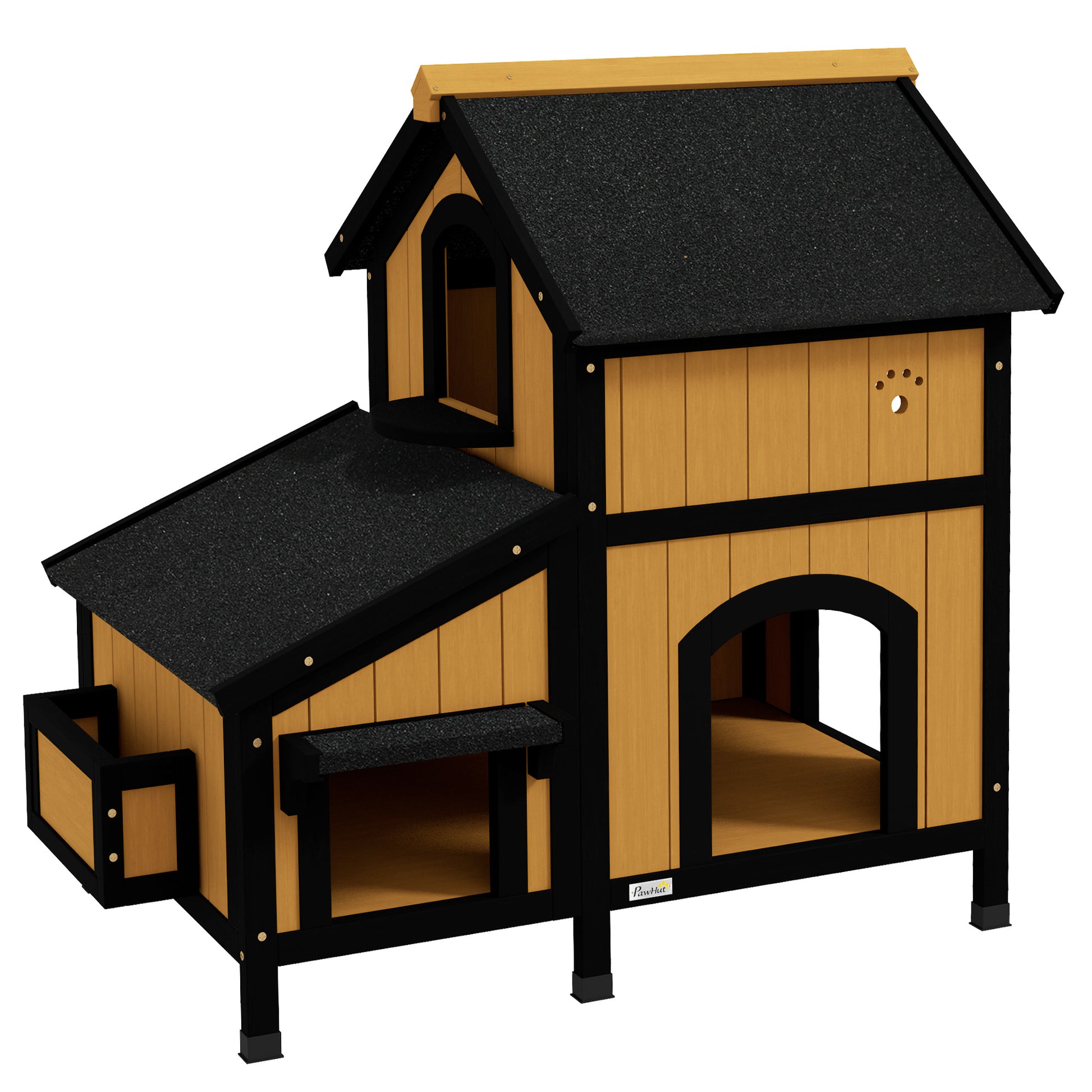 Pawhut Casa Para Gatos De Madera Con Macetero 96x65x85_0