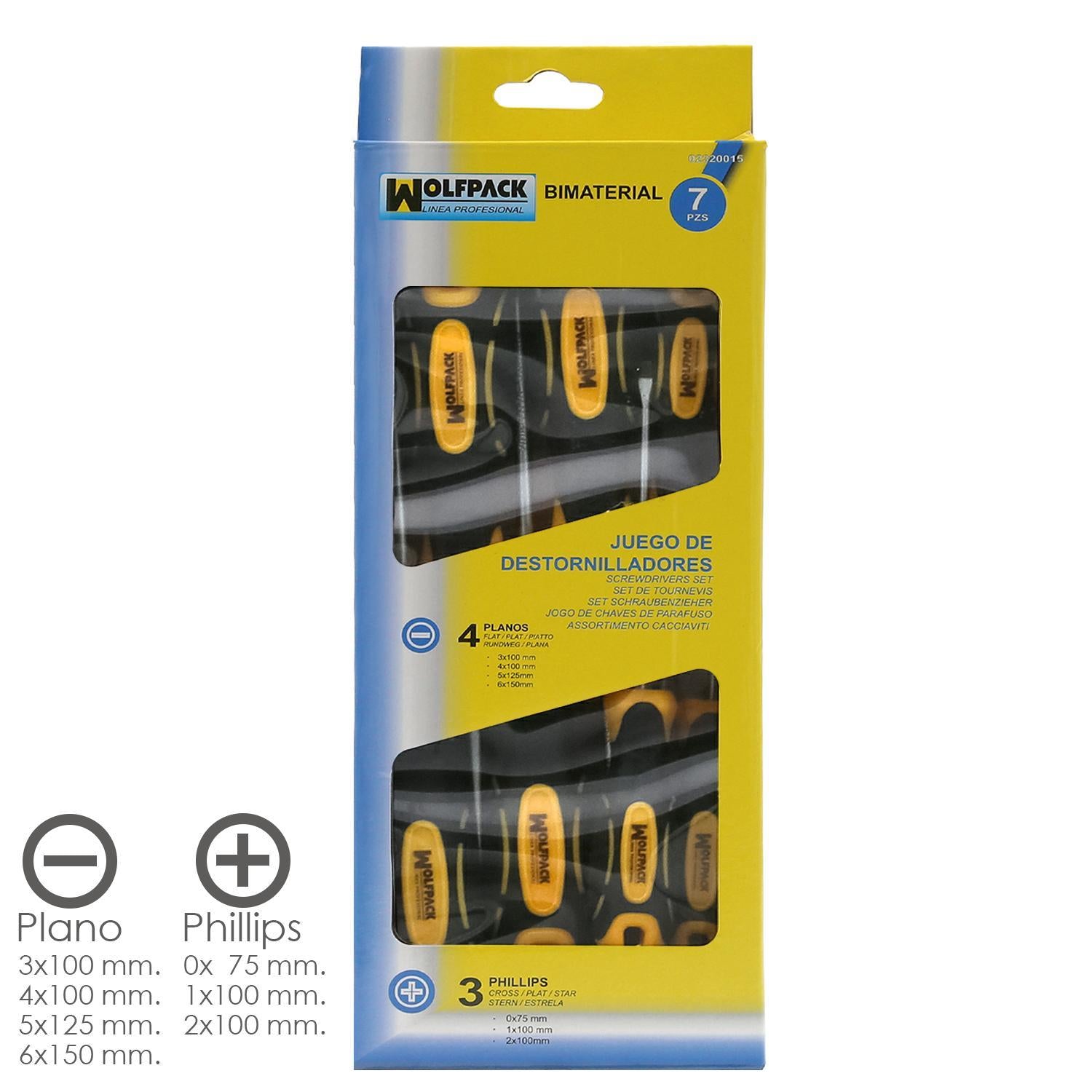 Juego Destornilladores Acero Cromo Vanadio 7 Piezas Con Mango Bimaterial_1
