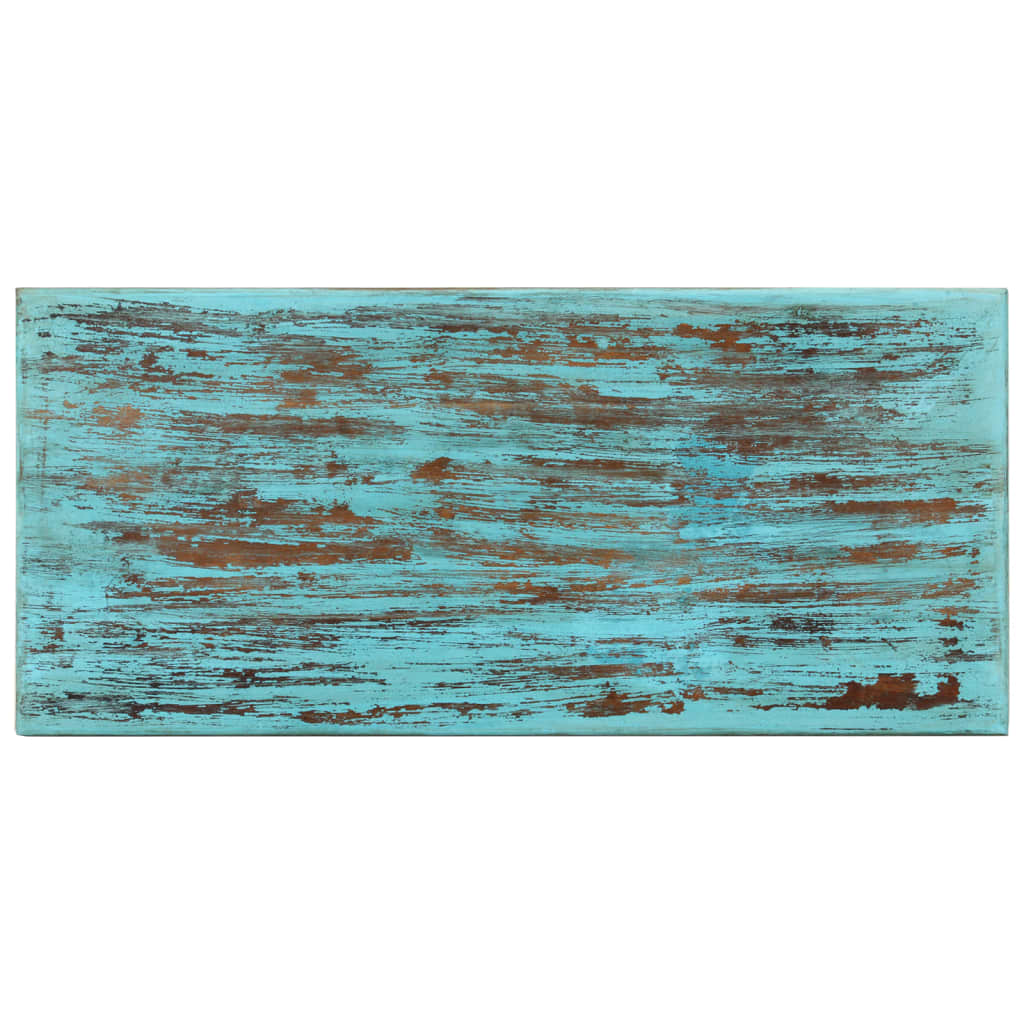 Mesa De Centro De Madera Maciza Reciclada 110x50x34 Cm_1
