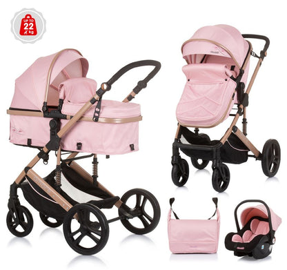 Carrito De Bebé Trío Convertible Amore Hasta 22 Kg Flamingo_0