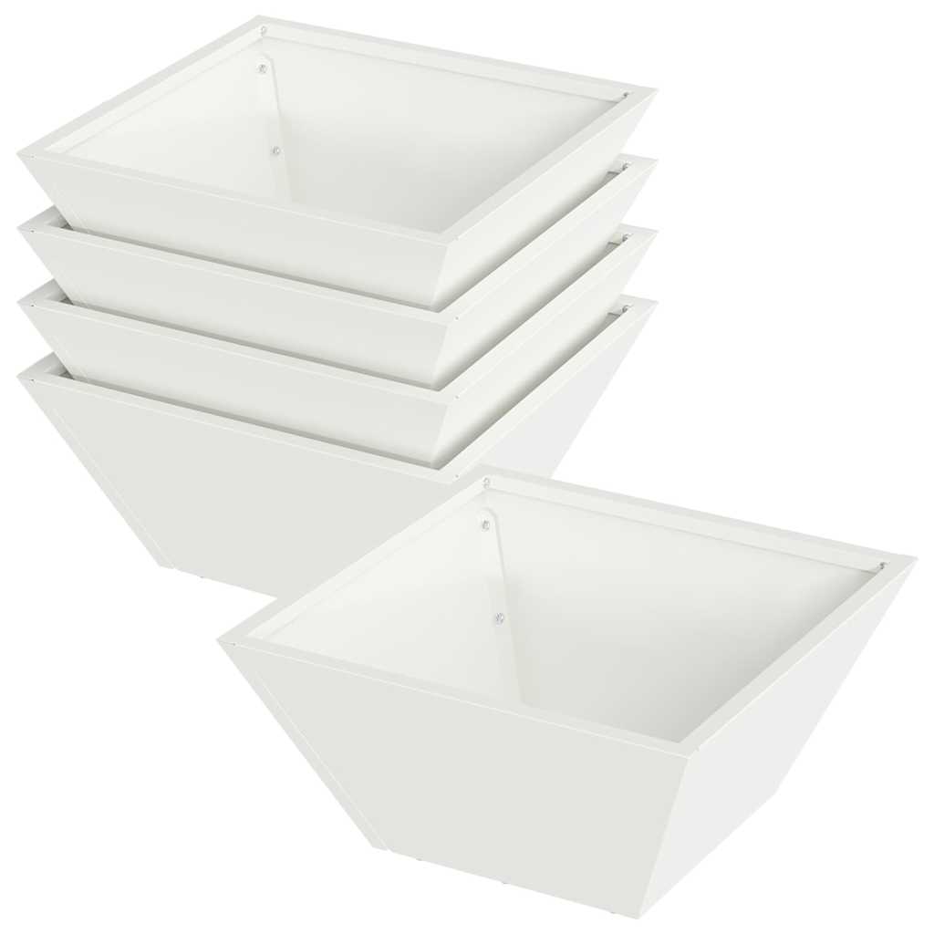 Maceta Para Jardín 5 Pcs 35 X 35 X 15 Cm Acero Laminado En Frío_0