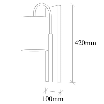 Aplique De Pared, Hierro , Negro crema, 14x20x42, Casquillo E 27 Max 40 W_1