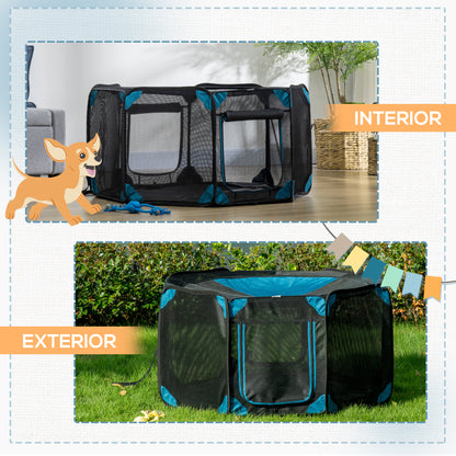 Pawhut Parque Plegable Para Perros 8 Paneles Con Bolsa De Transporte Ø126x58 Cm_5