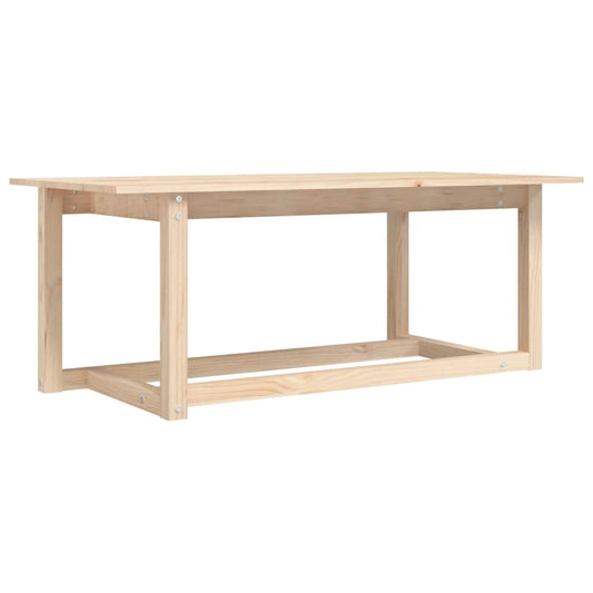 Mesa De Centro De Madera Maciza De Pino 110x55x45 Cm_0