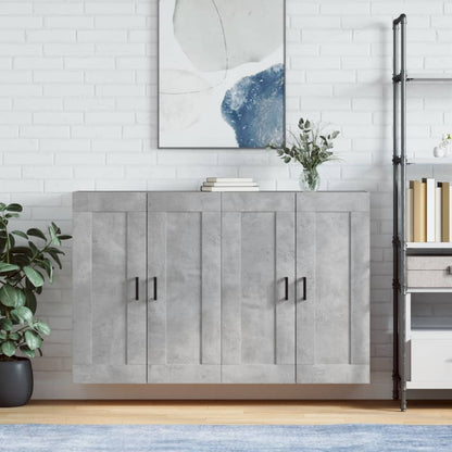 Armarios De Pared 2 Uds Madera De Ingeniería Gris Hormigón_0