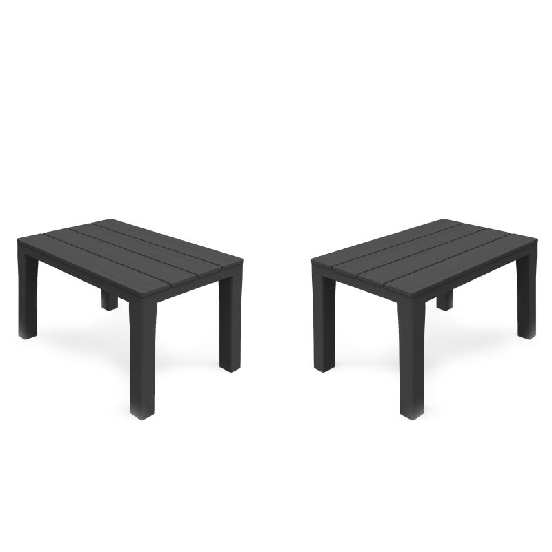 Banqueta De Exterior Nailu Polipropileno, Antracita, 60 X 45 X 39_1