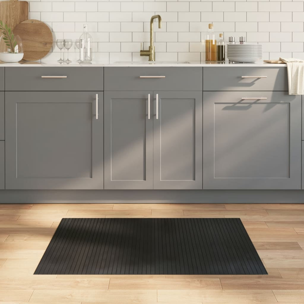 Vidaxl Alfombra Rectangular Bambú Negro 70x100 Cm_1