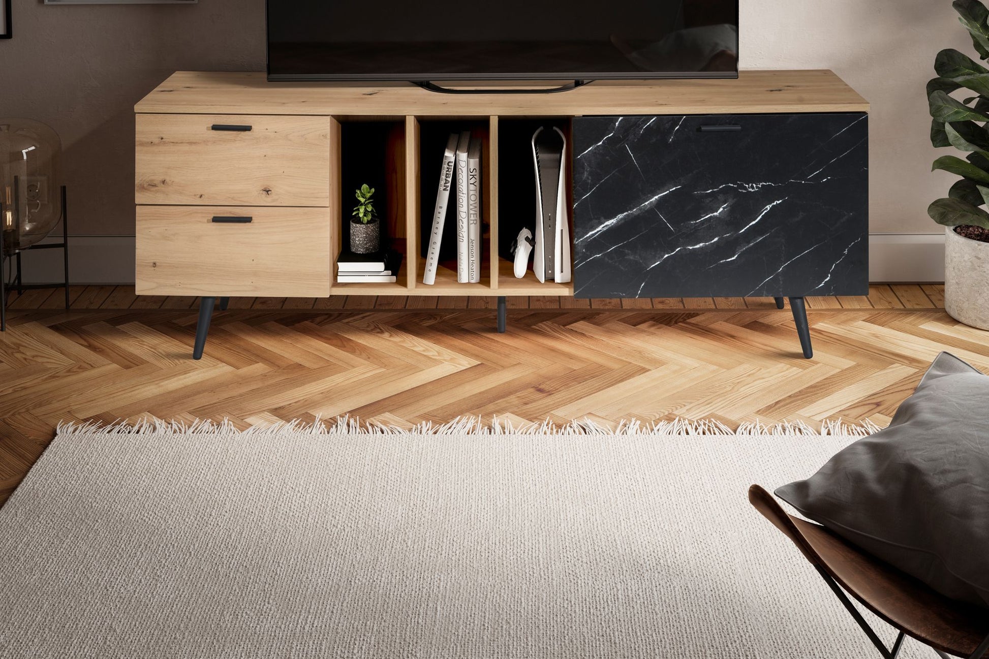 Mueble De Tv Elegante Y Minimalista Modelo Wl6.821_2
