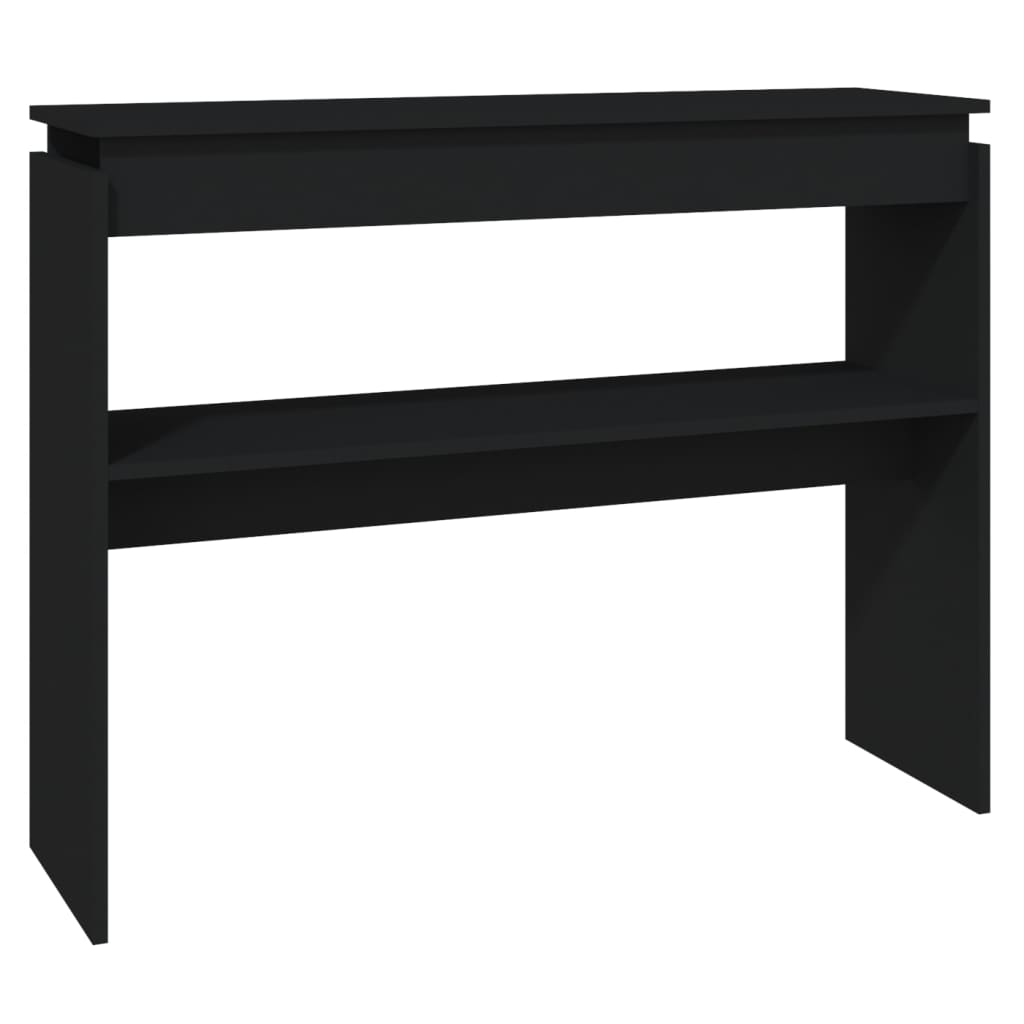 Mesa Consola Madera Contrachapada Negro 102x30x80 Cm_0