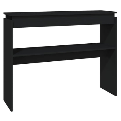 Mesa Consola Madera Contrachapada Negro 102x30x80 Cm_0