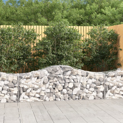 Cestas De Gaviones 25 Uds Forma De Arco Hierro 200x50x60/80 Cm_1