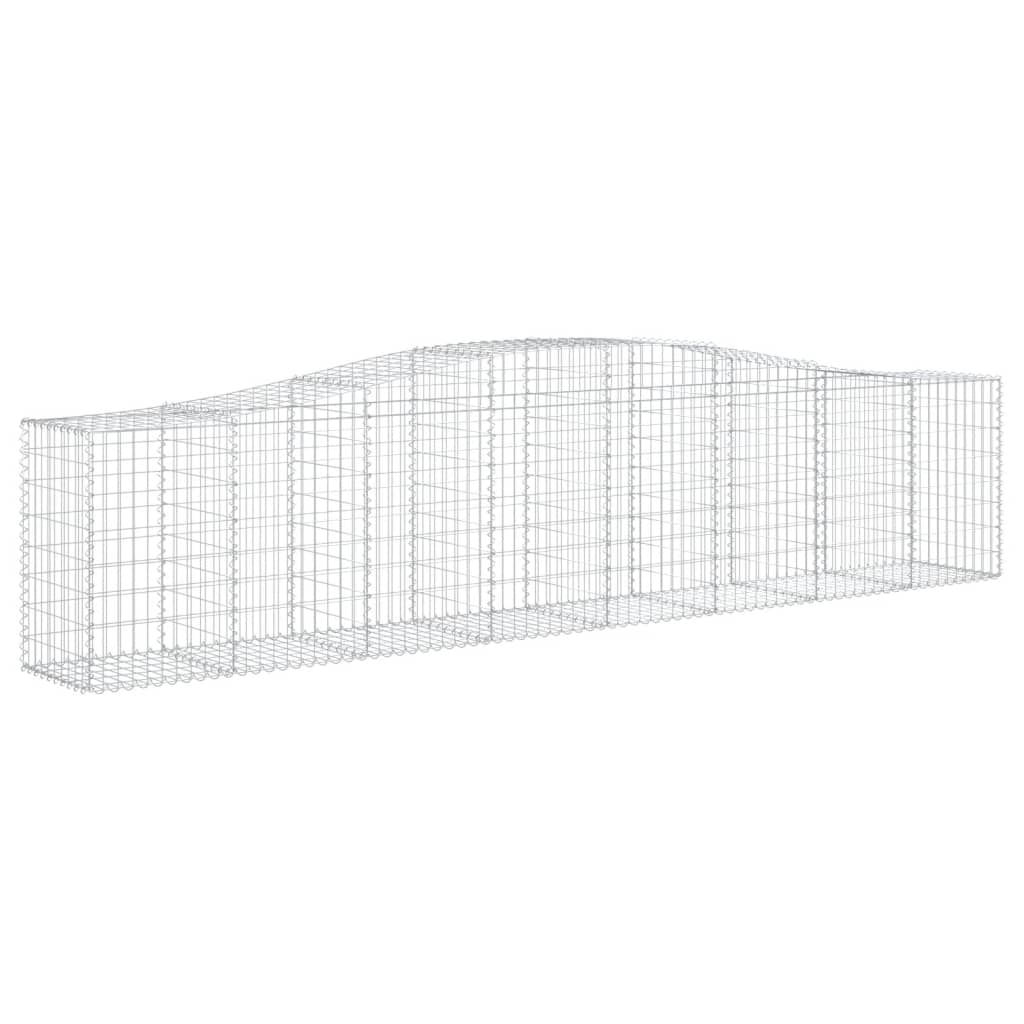 Cestas De Gaviones 10 Uds Forma De Arco Hierro 400x50x80/100 Cm_2