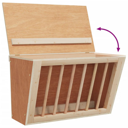 Vidaxl Comedero De Heno Para Conejos Madera Maciza Abeto 37x18,5x23 Cm_5