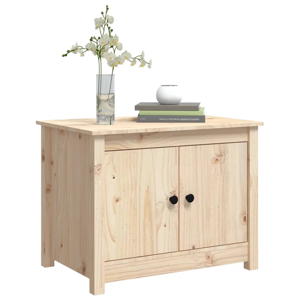 Mesa De Centro De Madera Maciza De Pino 71x49x55 Cm_2