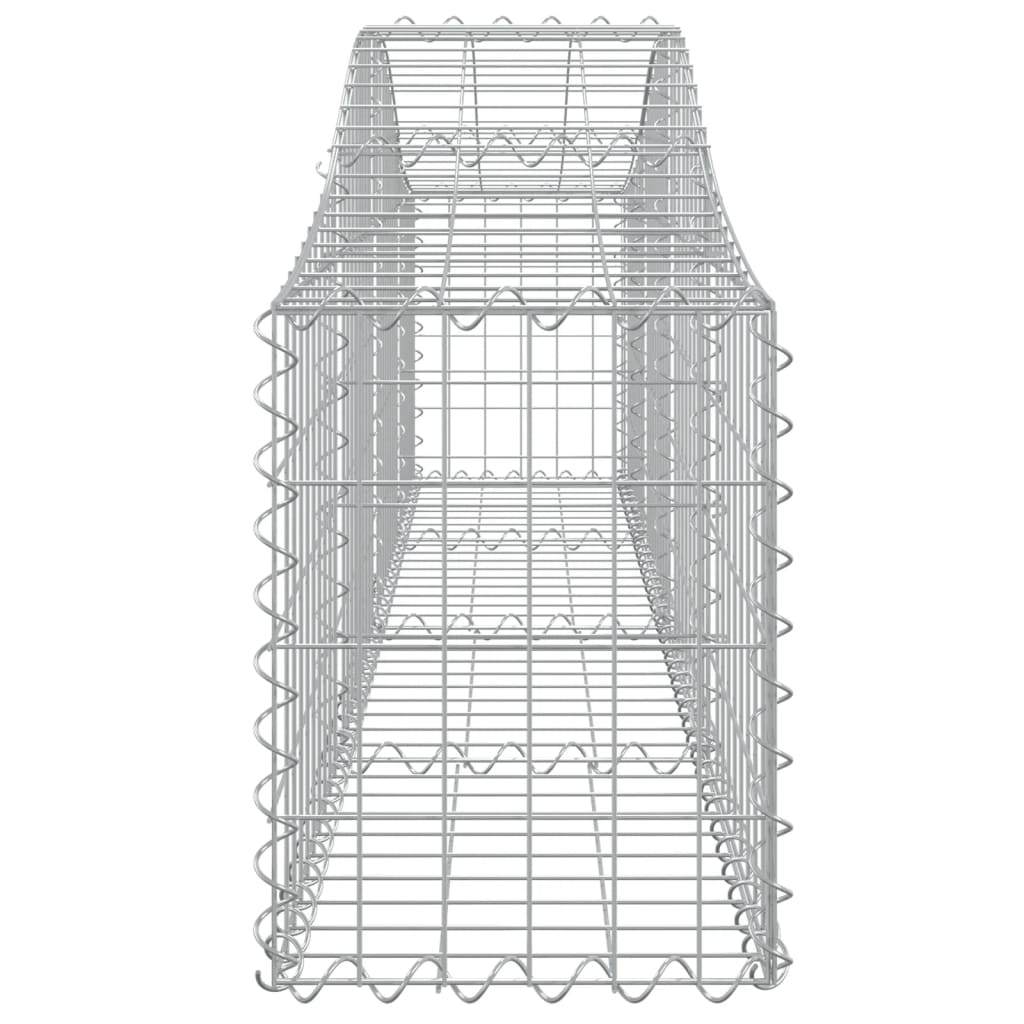 Cestas De Gaviones 9 Uds Forma De Arco Hierro 200x30x40/60 Cm_4
