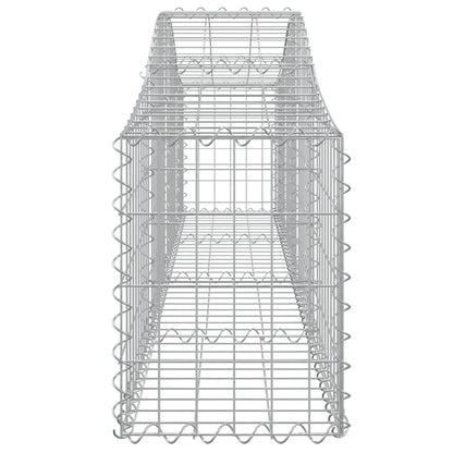 Cestas De Gaviones 18 Uds Forma De Arco Hierro 200x30x40/60 Cm_4