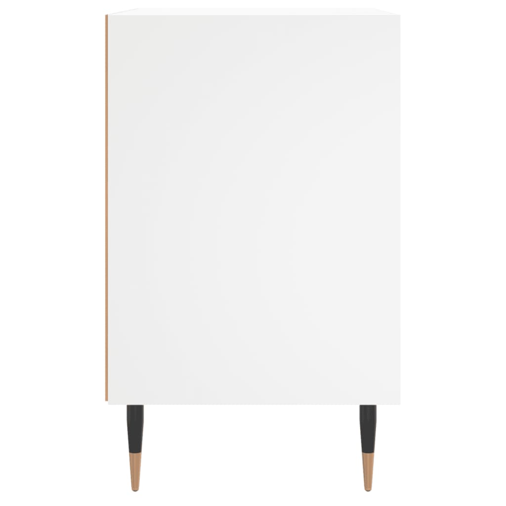 Mesita De Noche Madera De Ingeniería Blancp 40x30x50 Cm_3