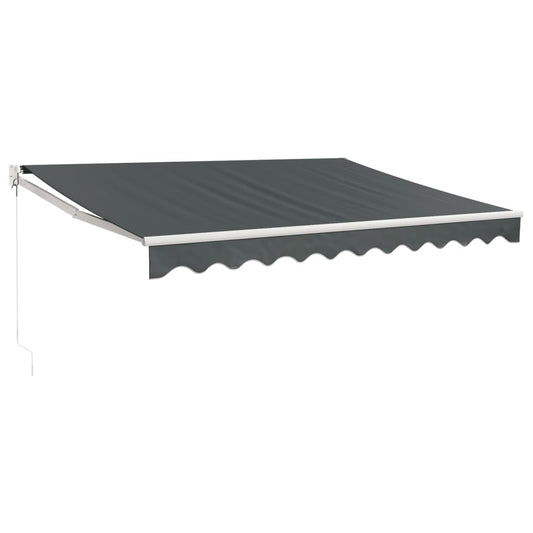 Toldo Retráctil Aluminio Y Tela Gris Antracita 3x2,5 M_0