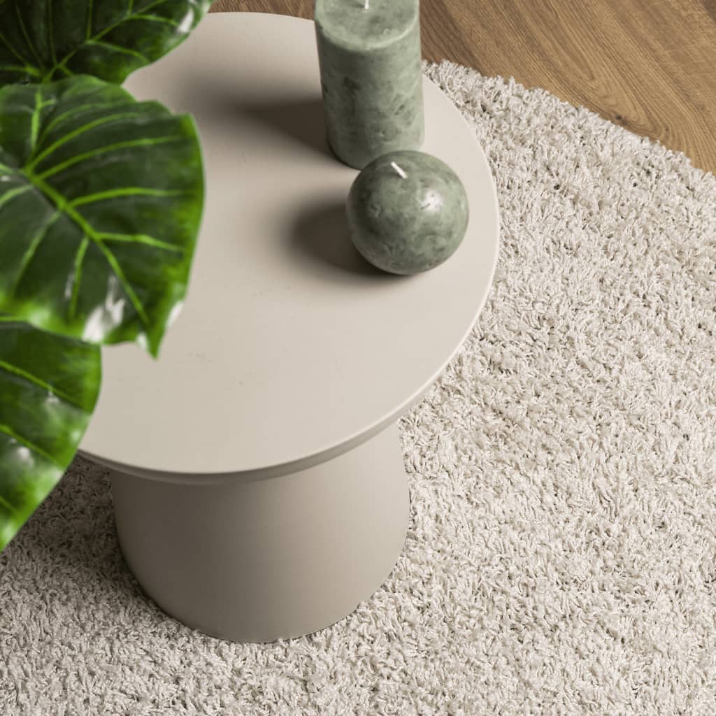 Alfombra Peluda De Pelo Largo Moderna Pamplona Crema Ø 200 Cm / Vetonek_2