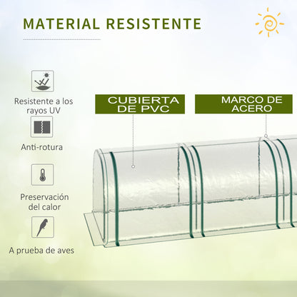 Outsunny Invernadero Caseta Para Jardín Terraza Cultivo De Planta Semilla_4