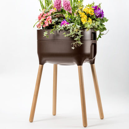 Jardinera Elevada Urbalive High  Con Auto-riego Marrón.