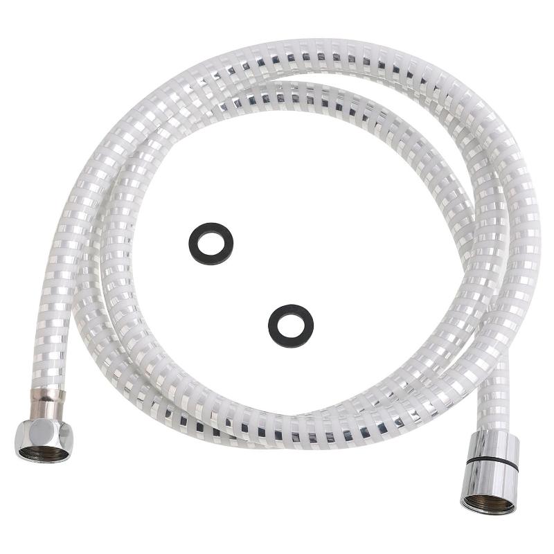 Flexo Ducha Pvc Blanco/plata 2,00 Metros_0