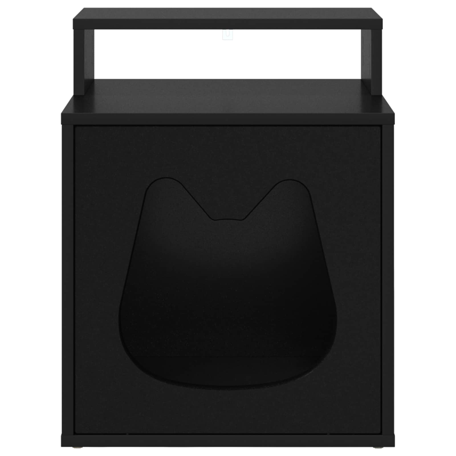 Casa Para Gatos Negro 42,5 X 40 X 53,5 Cm Madera De Ingeniería_4