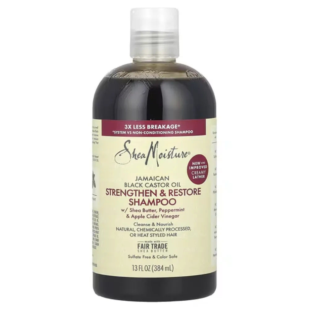 Shampoo Fortalecedor Jamaican Black Castor Oil Strengthen And Restore Shea Moisture 384ml_0