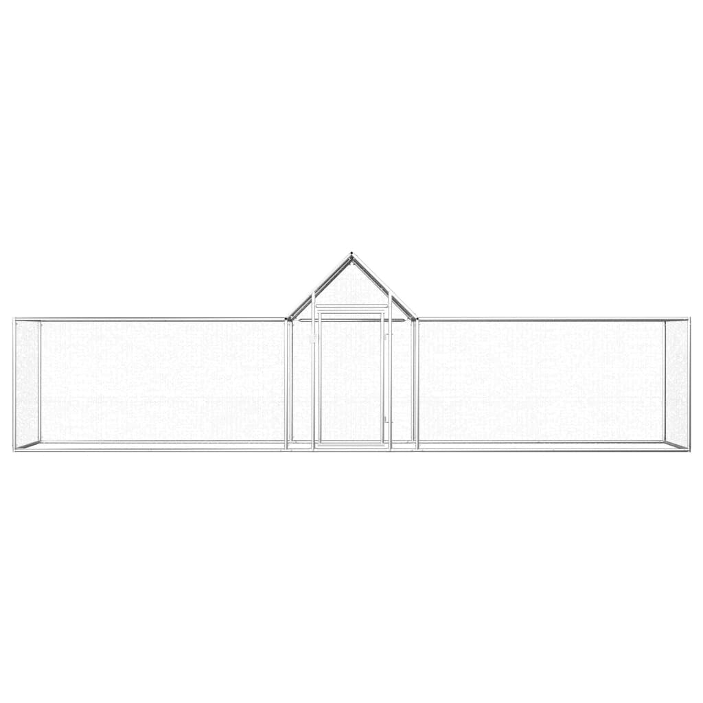 Vidaxl Gallinero Acero Galvanizado 5x1x1,5 M_1