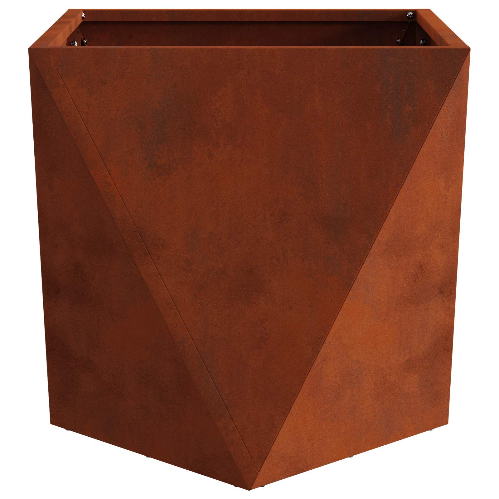 Jardinera 2 Pcs Oxidado 40 X 40 X 40 Cm Acero Autopatinable_5