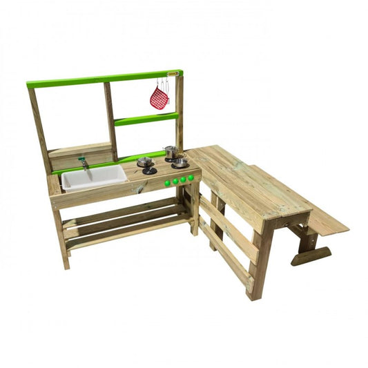 Cocinita Infantil De Madera Para Exterior Masgames Spicy Delicious._0