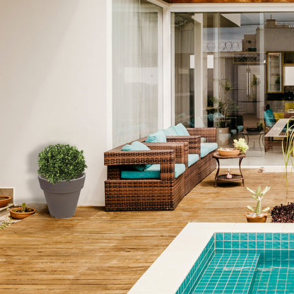 Macetero De Polietileno Por Rotomoldeo Color Topo 40x35 Cm_5