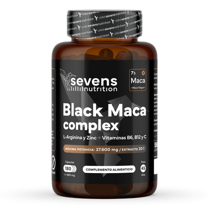 Maca Negra Con L-arginina Y Zinc + Vitaminas B6, B12 Y C. Reduce El Cansancio Y Aumenta Energía