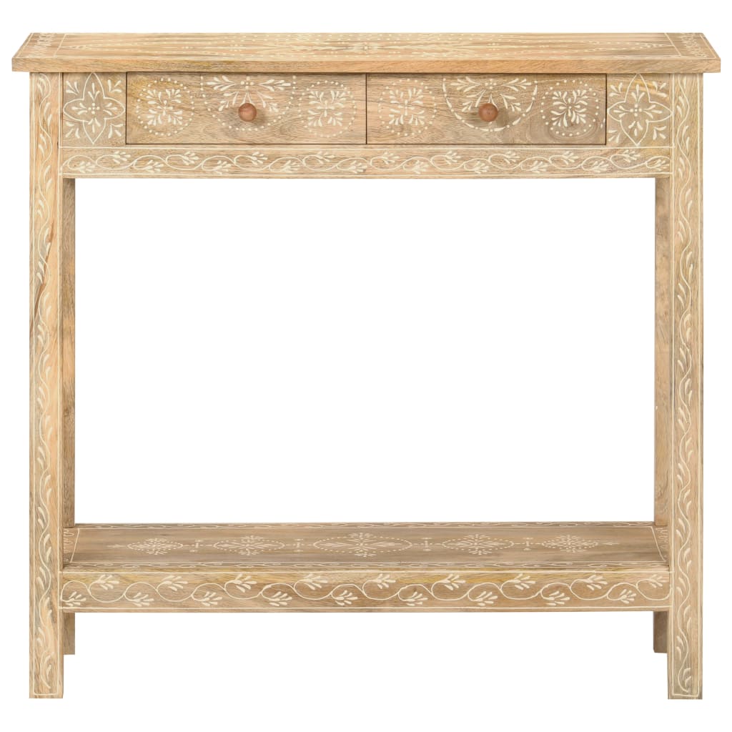 Mesa Consola De Madera Maciza De Mango 80x35x74 Cm_0
