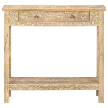 Mesa Consola De Madera Maciza De Mango 80x35x74 Cm_0
