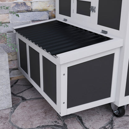 Pawhut Conjunto De 1 Gallinero De Madera Y 1 Gallinero Para Exterior De Metal_4