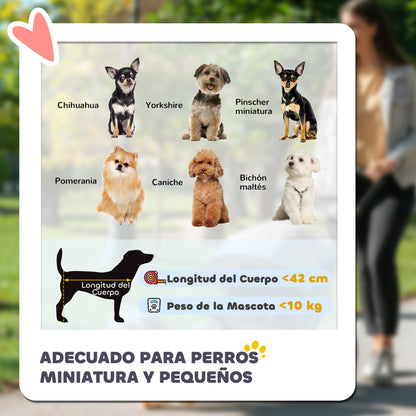 Pawhut Carrito Para Perros Plegable Con Cesta Capota Ajustable Y Ruedas Gris_3