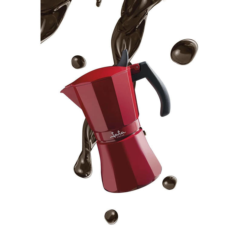 Cafetera Italiana Jata Hogar Hcaf2006/ 6 Tazas/ Roja Vulcano_3